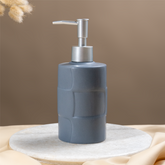 Matte Grey Textured Ceramic Soap Dispenser