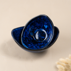 Blue Color Oval-Shaped Kishti Bowl Set | Set of 2