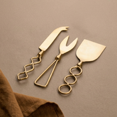 Premium Gold Cheese Knife Set of 3