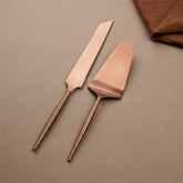 Modern Rose Gold Cake Server Set of 2