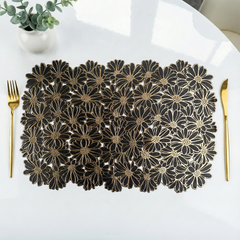 Elegant Black & Gold Table Mat - Set of 2 & 6