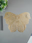 Gold Butterfly Cutout Table Mat with Intricate Floral Detailing