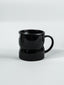 Curved Grip Design Black Ceramic Mug