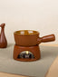 Golden Color Round Fondue Pot
