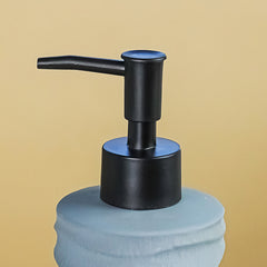 Matte Gray Ripple Ceramic Soap Dispenser