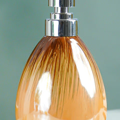 Amber Gold Drip Ceramic Soap Dispenser