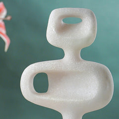 White Marble-Finish Abstract Hollow Sculpture