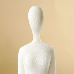 White Marble-Finish Meditative Yoga Figurine