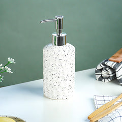White and Black Speckled Ceramic Bathroom Set of 3