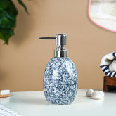 Black and White Granite-Style Ceramic Soap Dispenser