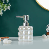White Glossy Cloud-Inspired Ceramic Soap Dispenser