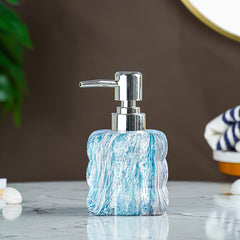 Blue Ocean Swirl Ceramic Soap Dispenser