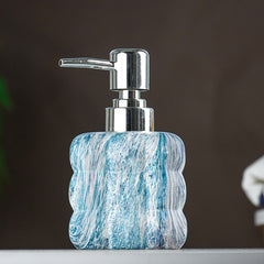 Blue Ocean Swirl Ceramic Soap Dispenser