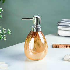 Amber Gold Drip Ceramic Soap Dispenser