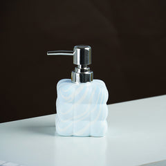 Blue and White Swirl Ceramic Soap Dispenser