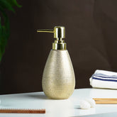 Gold Textured Ceramic Soap Dispenser