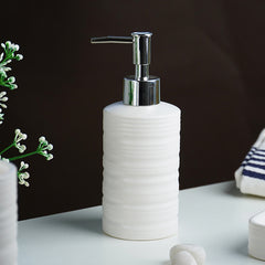 White Matte Ceramic Bathroom Set of 4