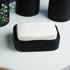 Matte Black Ceramic Bathroom Set of 4