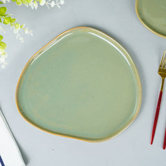 Sage Green with Organic Rim Detailing Dinner Set of 12 pcs