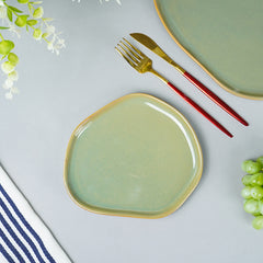 Sage Green with Organic Rim Detailing Dinner Set of 2 pcs