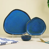 Midnight Blue Ceramic Dinnerware - Set of 3 Pcs