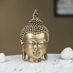 Mini Gold Buddha Head Statue