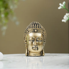 Mini Golden Buddha Head Statue