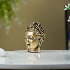 Mini Golden Buddha Head Statue