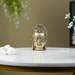 Mini Golden Buddha Head Statue