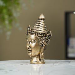 Mini Gold Buddha Head Figurine
