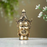 Mini Gold Buddha Head Figurine