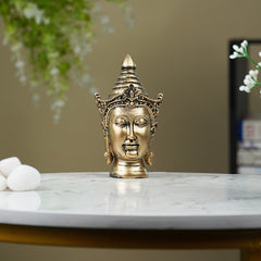 Mini Gold Buddha Head Figurine
