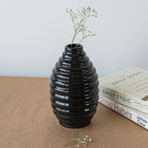 Midnight Marvel Ceramic Flower Vase