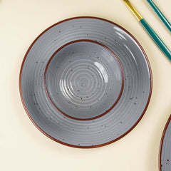 Pebble Grey Ceramic Dinner Set (Set of 18)