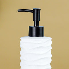 White Ripple Texture Ceramic Soap Dispenser