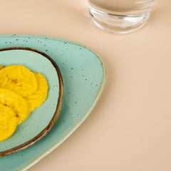 Green Ceramic Oval Shaped Platter | Set of 2