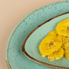 Green Ceramic Oval Shaped Platter | Set of 2