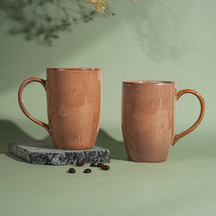 Brown Speckled Ceramic Mug with Tall Design