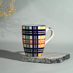Multicolor Plaid Ceramic Mug