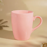 Solid Pink Ceramic Coffee Mug | Set of 2