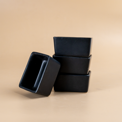 Matte Black Ceramic Dip Bowls Set