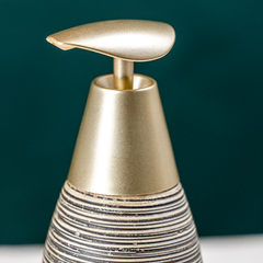 Modern Black & Gold Ceramic Soap Dispenser