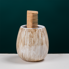 Brown Streaked Glass Bathroom Set of 4