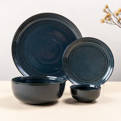 Deep Indigo Ceramic Dinner Set of 20