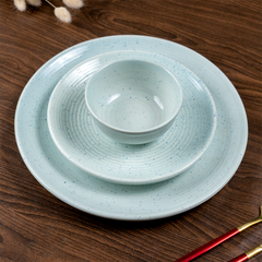 Sky Blue Speckled Ceramic Dinnerware Set - Set of 20