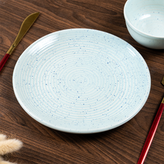 Sky Blue Speckled Ceramic Dinnerware Set - Set of 20