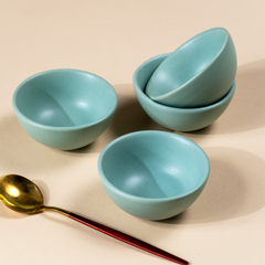 Minimalist Light Aqua Condiment & Pinch Bowls