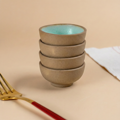 Artisanal Two-Tone Ceramic Dip Bowl Set