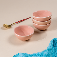 Soft Pink Ceramic Dipping Bowls