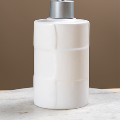 Minimalist White Ceramic Soap Dispenser